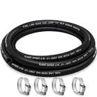 Fuel Line 1/2 Inch Id, Hose 5FT, J30R7 Nbr With 4 Clamps. New. Price: $17.21.
