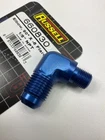 Russell 660830 Blue Anodized Aluminum -6AN 90-DEGREE Flare To 1/8" Pipe Adapter New. Price: $8.99.