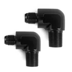 Cnraqr 6AN Flare To Male 90 Degree Fitting 3/8NPT, Black New. Price: $14.76.