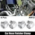 4PCS AN12 Hose Finisher Flexible Rubber Pipe Clamp For Oil Fuel Tube Silver Tone New. Price: $26.40.