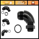 90 Aluminum Full Flow Adapter 12AN Male Flare To 10AN Orb Port - Black Finish New. Price: $45.99.