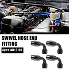 4PCS AN10 90 Degree Swivel Hose End Fitting Adapter For Braided Fuel Black New. Price: $23.33.