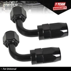 Black 2X 90 Degree Swivel Hose Line End Fitting Adaptor Fuel Oil AN8 New. Price: $11.13.