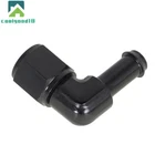 Black Barb Fitting Adapter Aluminum 90 Degree 6AN Female Swivel To 3/8" New. Price: $9.28.