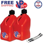 Vp Racing 2 Pack Red 5.5 Gallon Square Utility Jug + Deluxe Fill Hoses New. Price: $85.32.