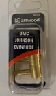New Attwood 8883-6 Fuel Tank Fitting 1/4IN 6.4MM Omc Evinrude. Price: $12.77.