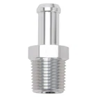 Edelbrock 8121 Pipe To Hose Barb Fitting, 1/2, Clear Anodized New. Price: $23.99.