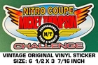 Mickey Thompson Nitro Coupe Challenge - Vintage Original Vinyl Decal Sticker Used. Price: $9.39.
