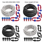 20FEET 6AN/8AN/10AN Braided Cpe Fuel Oil Line & Push Lock Hose End Fittings Kit New. Price: $50.99.