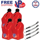 Vp Racing 4 Pack Red 5.5 Gallon Square Utility Jug + Deluxe Fill Hoses New. Price: $124.55.