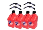 Vp Racing 4 Pack Red Square 5 Gallon Fuel Jugs + Hose, Bender New. Price: $136.99.