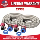 2PC GSL1008 Universal Kit Fuel Line Gas 3/8 In. Id. 3FT Length Braided Stainless New. Price: $28.88.