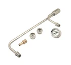 Mr. Gasket Fuel Line Chrome Steel Holley 4150 3/8" Hose Barb Inlet Psi Gauge Kit New. Price: $116.94.