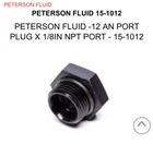 Peterson Fluid -12 An Port Plug X 1/8IN Npt 15-1012 New. Price: $24.00.