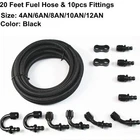 20FT Braided Fuel Oil Line 6/8/10AN Push Lock Fittings Hose Separator Clamp Kit New. Price: $69.99.