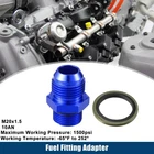 Set Car Fuel Fitting W/ Washer Metric M20X1.5 To 10AN Male Flare Adapter Blue New. Price: $9.99.