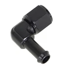 6AN Female Swivel To 3/8" & 5/16'' Barb Hose Fitting Adapter 90 Degree Black New. Price: $8.49.