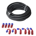 Fuel Hose Line 4 6 8 10AN 20FT Braided Black Silver New. Price: $41.97.