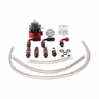 Lokocar Adjustable Fuel Pressure Regulator Kit Oil 0-100PSI Gauge -6AN Black Red New. Price: $47.99.