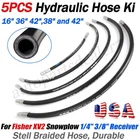 For Fisher XV2 Snowplow Hydraulic System 1/4" 3/8" Receiver Braided Hose Kit 5PC New. Price: $72.89.