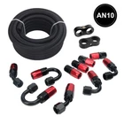 10AN Nylon Braided Fuel Line Kit AN10 Oil Hose Fitting Cpe 20FT Black Red New. Price: $70.99.