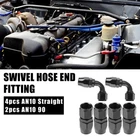 4PCS AN10 Straight 2PCS 90 Degree Swivel Hose End Fitting For Fuel Black New. Price: $37.99.