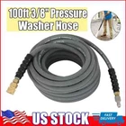 100FT 3/8" Pressure Washer Hose 4000 Psi Gray With Couplers. New. Price: $93.06.