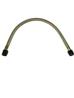 6AN 18" Nitrous Oxide Or Fuel Line Ptfe Stainless Braided Hose Black Ends New. Price: $15.00.