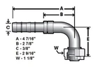 Aeroquip E-z Clip 90 Deg Female Rotolock Compressor Fitting W/ No. 10 Hose Size New. Price: $29.99.