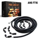 6AN 16FT Fuel Line Hose Kit Nylon Stainless Steel Braided Oil Fitting Black New. Price: $42.37.