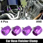4PCS AN8 Car Hose Finisher Flexible Rubber Pipe Clamp For Oil Fuel Tube Purple New. Price: $21.15.