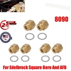 6X 8090 For Edelbrock Carburetors Fuel Line Inlet Fitting Square Bore &afb New. Price: $96.99.