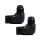 Lokocar 4AN To 1/8" Npt Male 90 Degree Fitting Union Aluminum Adapter Black 2PCS New. Price: $14.99.
