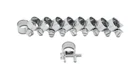 Vibrant Fuel Injector Style Mini Hose Clamps 7-9MM Clamping Range Pack Of 10 New. Price: $22.63.