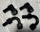 Lot Of -8AN Socketless Barb Aluminum Black Hose Ends Summit 90-120-150 Degree New. Price: $17.99.