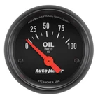 Auto Meter 2634 Z-series Oil Pressure Gauge Electrical 0-100 Psi 1/16" New. Price: $100.34.