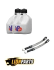 Vp Racing 2 Pack White 3 Gallon Square Utility Jugs + Deluxe Fill Hoses New. Price: $67.66.