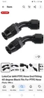Lokocar 6AN Ptfe Hose End Fitting 45 Degree Black Fits For Only 2PCS New. Price: $10.00.