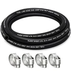 Housun Fuel Line Inch Id, Hose 5FT, 5/16" + 4 Clamps, Black New. Price: $12.49.