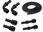 Lokocar Id'' 1/2''RUBBER Hose 8AN Push Lock Fitting End 45 90 Degree Black New. Price: $15.99.