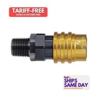 Jiffy-tite 31804, One Black Aluminum Q/r 1/4NPT Male Socket Valved Performance New. Price: $78.86.