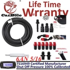 6AN AN-6 5/16 Stainless Steel Braided Ptfe 25FT Oil Line Fuel Hose & End Fitting New. Price: $66.99.