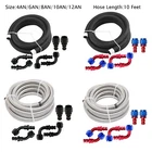 Feet 6/8/10AN Braided Cpe Fuel Oil Hose Line 6PCS Push Lock Fittings Kit New. Price: $30.99.