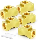 Gasher 5PCS Brass Brake Line Tee Fittings 3/8"-24 Threads Inverted Flare Female New. Price: $18.43.