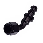 AN6 Black 45 Degree Push Lock Hose End Fitting Adapter Fuel Oil Line -6AN New. Price: $7.30.