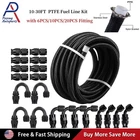 4AN 6AN 8AN 10AN Nylon Braided Ptfe Fuel Line W/ Fitting Hose Kit E85 10FT-30FT. Price: $110.99.