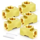 Gasher 5PCS Brass Brake Line Tee Fittings 3/8"-24 Threads Inverted Flare Female New. Price: $17.83.