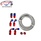 6AN - 10FT Nylon Braided Oil Gas Fuel Hose Line End Fitting Kit Stainless Steel New. Price: $43.99.