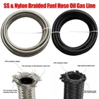 Fuel Hose Oil Gas Air Line AN4-AN6-AN8-AN10-AN12 Nylon/stainless Steel Braided New. Price: $19.78.